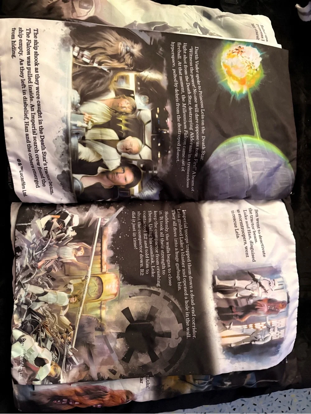 Collectables Star Wars A New Hope Blue/Cream Character Pillow story book